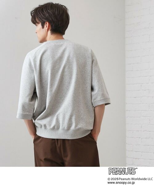 THE SHOP TK / ザ ショップ ティーケー カットソー | Peanuts スヌーピー 6分袖裏毛スウェット | 詳細6