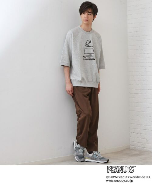 THE SHOP TK / ザ ショップ ティーケー カットソー | Peanuts スヌーピー 6分袖裏毛スウェット | 詳細7
