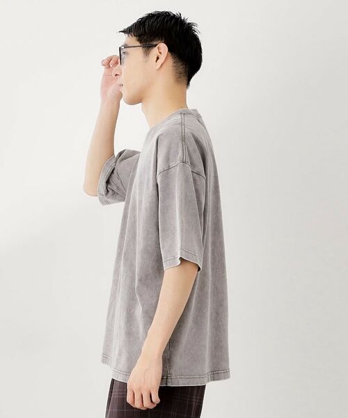 THE SHOP TK / ザ ショップ ティーケー Tシャツ | ヴィンテージライク フェード5分袖Tシャツ 【ビッグシルエット／洗濯機OK】 | 詳細1
