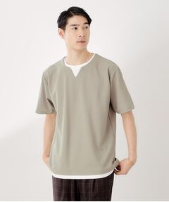 THE SHOP TK / ザ ショップ ティーケー カットソー | ツイルキーネック半袖Tシャツ