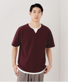 THE SHOP TK / ザ ショップ ティーケー カットソー | ツイルキーネック半袖Tシャツ