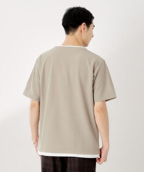 THE SHOP TK / ザ ショップ ティーケー カットソー | ツイルキーネック半袖Tシャツ | 詳細10