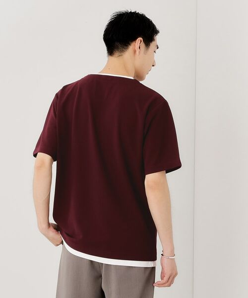 THE SHOP TK / ザ ショップ ティーケー カットソー | ツイルキーネック半袖Tシャツ | 詳細14