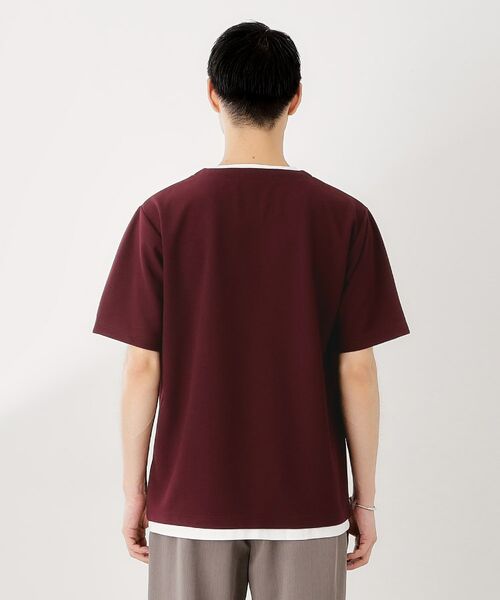 THE SHOP TK / ザ ショップ ティーケー カットソー | ツイルキーネック半袖Tシャツ | 詳細19