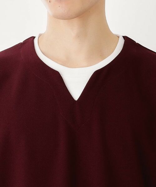 THE SHOP TK / ザ ショップ ティーケー カットソー | ツイルキーネック半袖Tシャツ | 詳細20