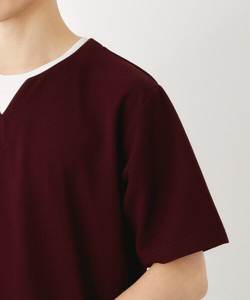 THE SHOP TK / ザ ショップ ティーケー カットソー | ツイルキーネック半袖Tシャツ | 詳細21