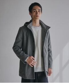 THE SHOP TK / ザ ショップ ティーケー その他アウター | ON/OFF対応 ウーリック スタンド メルトンコート　【洗濯機OK/フード取外し可】