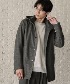 THE SHOP TK / ザ ショップ ティーケー その他アウター | ON/OFF対応 ウーリック スタンド メルトンコート　【洗濯機OK/フード取外し可】