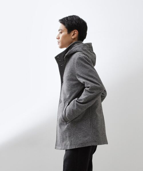 THE SHOP TK / ザ ショップ ティーケー その他アウター | ON/OFF対応 ウーリック スタンド メルトンコート 【洗濯機OK/フード取外し可】 | 詳細15
