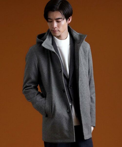 THE SHOP TK / ザ ショップ ティーケー その他アウター | ON/OFF対応 ウーリック スタンド メルトンコート 【洗濯機OK/フード取外し可】 | 詳細5