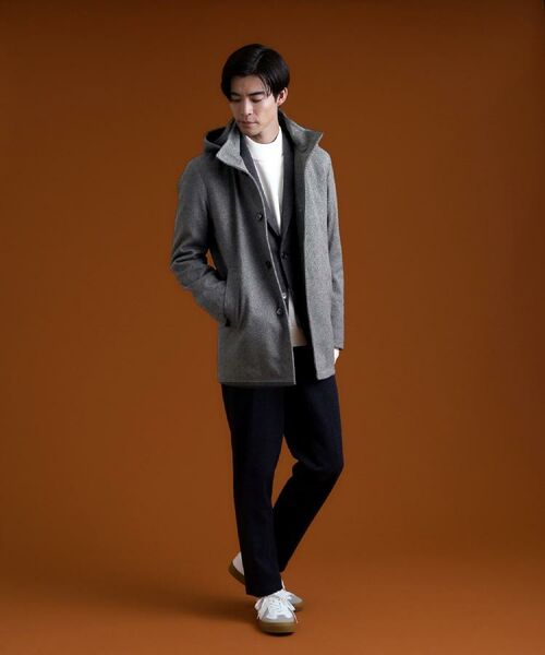 THE SHOP TK / ザ ショップ ティーケー その他アウター | ON/OFF対応 ウーリック スタンド メルトンコート 【洗濯機OK/フード取外し可】 | 詳細9