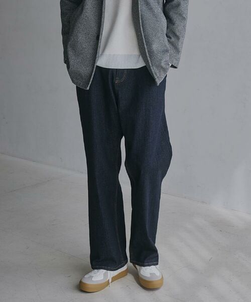 THE SHOP TK / ザ ショップ ティーケー デニムパンツ | オーガニックコットンカーブデニム 【セットアップ可/洗濯機OK】 | 詳細1