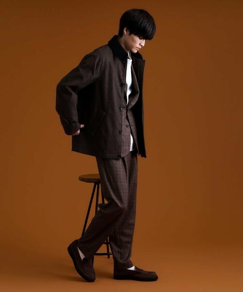 THE SHOP TK / ザ ショップ ティーケー パンツ | ホームスパンジャージイージーパンツ【セットアップ可/洗濯機OK】 | 詳細1