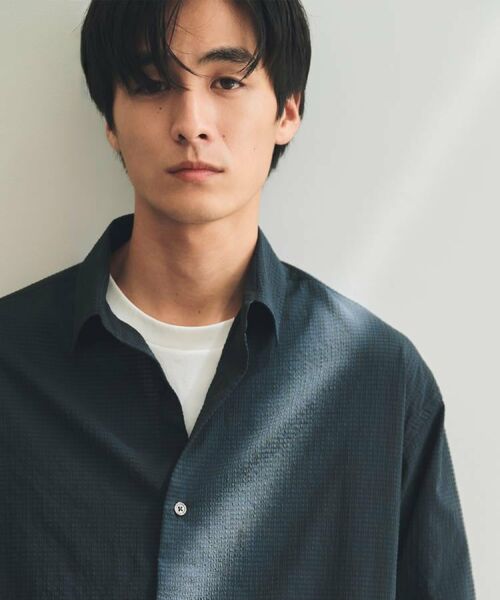 THE SHOP TK / ザ ショップ ティーケー シャツ・ブラウス | シアサッカー長袖シャツ 【軽量/吸水速乾/イージーケア/洗濯機OK】 | 詳細1