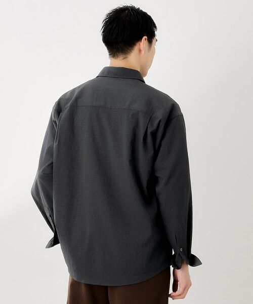 THE SHOP TK / ザ ショップ ティーケー シャツ・ブラウス | シアサッカー長袖シャツ 【軽量/吸水速乾/イージーケア/洗濯機OK】 | 詳細8