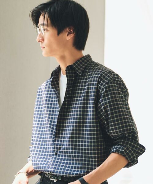 THE SHOP TK / ザ ショップ ティーケー シャツ・ブラウス | チェック＆ストライプ アソート長袖シャツ【洗濯機OK】 | 詳細2