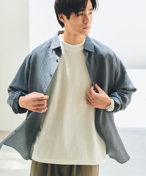 THE SHOP TK / ザ ショップ ティーケー シャツ・ブラウス | チェック＆ストライプ アソート長袖シャツ【洗濯機OK】 | 詳細4