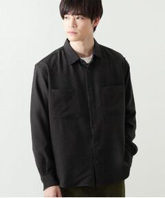 THE SHOP TK / ザ ショップ ティーケー シャツ・ブラウス | 【大人のきれいめカジュアルに】ウールライク長袖シャツ 洗濯機OK