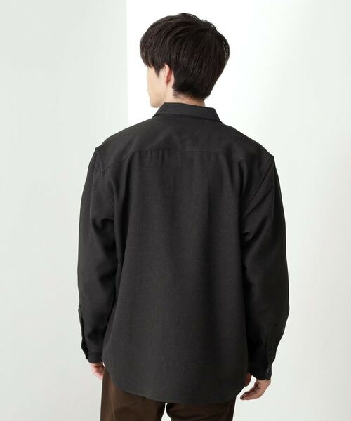 THE SHOP TK / ザ ショップ ティーケー シャツ・ブラウス | 【大人のきれいめカジュアルに】ウールライク長袖シャツ 洗濯機OK | 詳細11