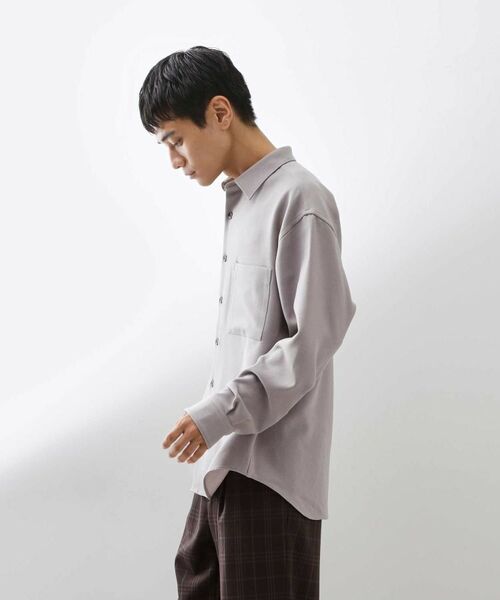 THE SHOP TK / ザ ショップ ティーケー シャツ・ブラウス | 【大人のきれいめカジュアルに】ウールライク長袖シャツ 洗濯機OK | 詳細6