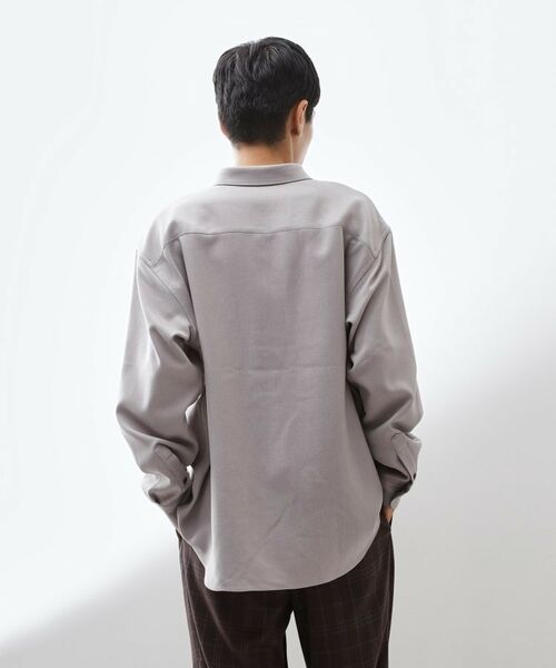 THE SHOP TK / ザ ショップ ティーケー シャツ・ブラウス | 【大人のきれいめカジュアルに】ウールライク長袖シャツ 洗濯機OK | 詳細7