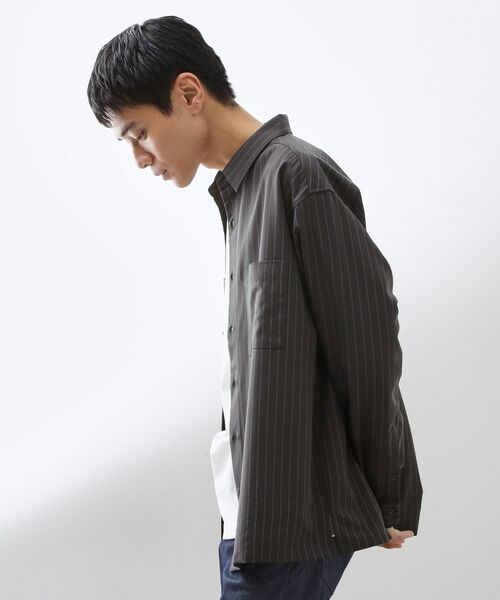 THE SHOP TK / ザ ショップ ティーケー シャツ・ブラウス | ダブルポケットストライプ長袖シャツ 【洗濯機OK】 | 詳細5