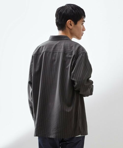 THE SHOP TK / ザ ショップ ティーケー シャツ・ブラウス | ダブルポケットストライプ長袖シャツ 【洗濯機OK】 | 詳細6