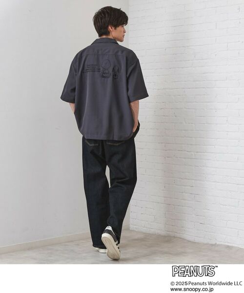 THE SHOP TK / ザ ショップ ティーケー シャツ・ブラウス | Peanuts スヌーピー 5分袖シャツ | 詳細1