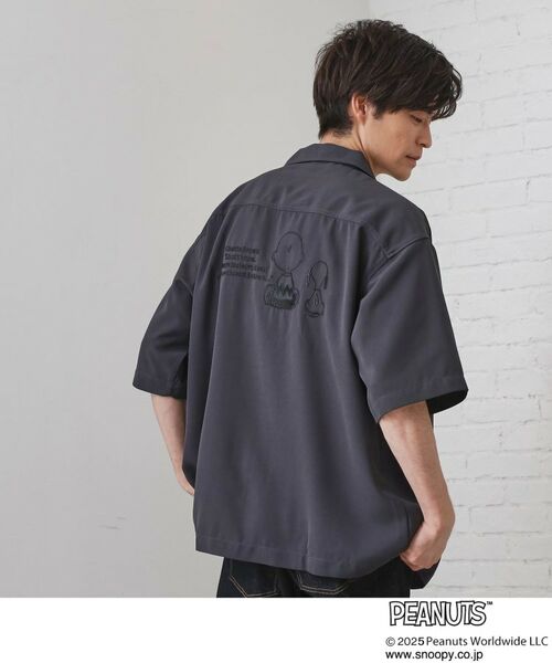 THE SHOP TK / ザ ショップ ティーケー シャツ・ブラウス | Peanuts スヌーピー 5分袖シャツ | 詳細2