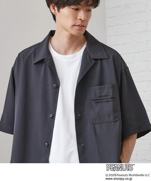 THE SHOP TK / ザ ショップ ティーケー シャツ・ブラウス | Peanuts スヌーピー 5分袖シャツ | 詳細4