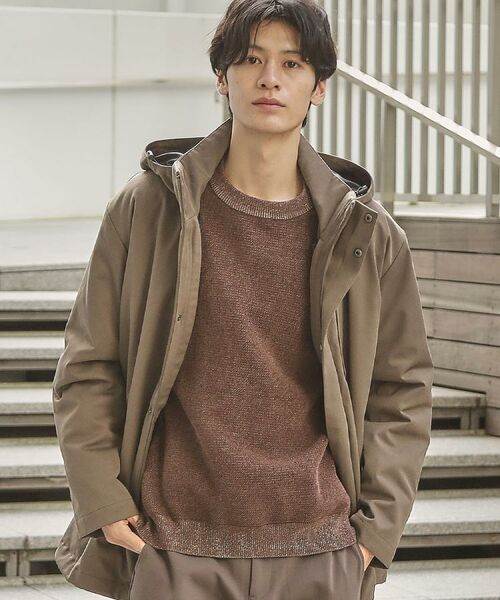 THE SHOP TK / ザ ショップ ティーケー その他アウター | 【3WAY】中綿ライナー付カルゼコート　洗濯機OK/ON・OFF対応 | 詳細2