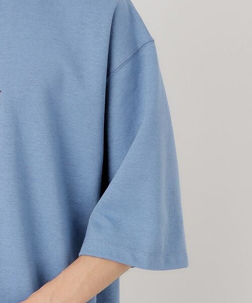 THE SHOP TK / ザ ショップ ティーケー Tシャツ | 配色刺繍6分袖Tシャツ 【ビッグシルエット/洗濯機OK】 | 詳細15