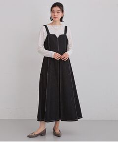 THE SHOP TK / ザ ショップ ティーケー ロング・マキシ丈ワンピース | デニムステッチジャンスカ