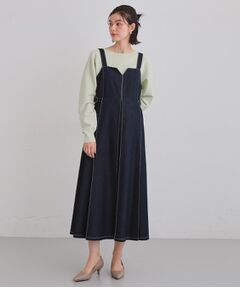THE SHOP TK / ザ ショップ ティーケー ロング・マキシ丈ワンピース | デニムステッチジャンスカ