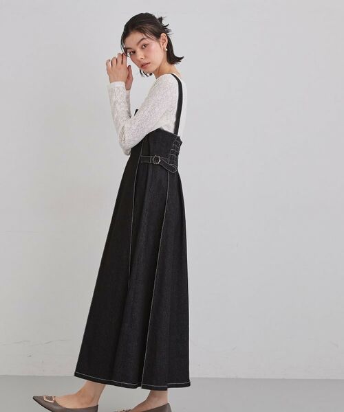 THE SHOP TK / ザ ショップ ティーケー ロング・マキシ丈ワンピース | デニムステッチジャンスカ | 詳細1