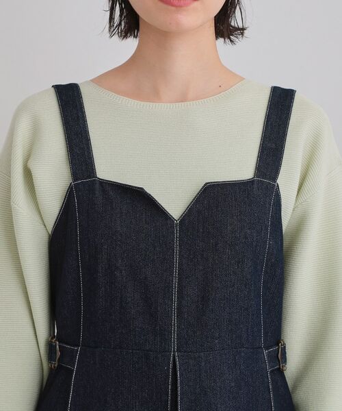 THE SHOP TK / ザ ショップ ティーケー ロング・マキシ丈ワンピース | デニムステッチジャンスカ | 詳細12