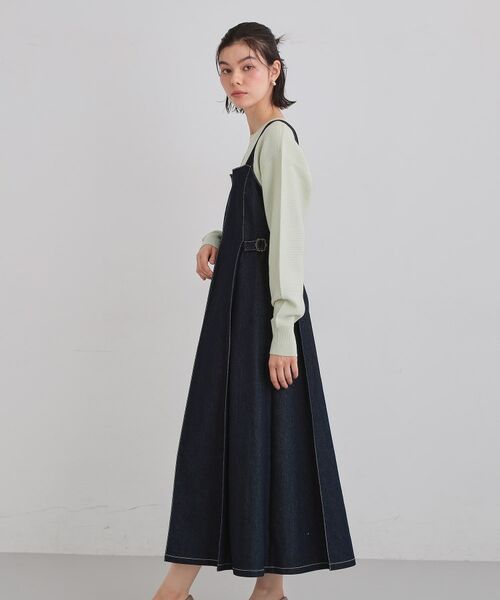 THE SHOP TK / ザ ショップ ティーケー ロング・マキシ丈ワンピース | デニムステッチジャンスカ | 詳細5