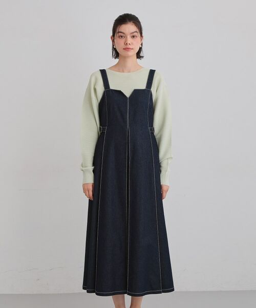 THE SHOP TK / ザ ショップ ティーケー ロング・マキシ丈ワンピース | デニムステッチジャンスカ | 詳細9