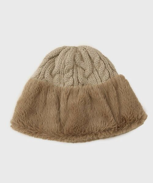 THE SHOP TK / ザ ショップ ティーケー ニットキャップ | フェイクファートーク風スフレワッチ | 詳細1