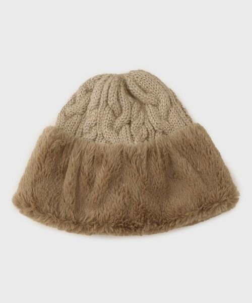 THE SHOP TK / ザ ショップ ティーケー ニットキャップ | フェイクファートーク風スフレワッチ | 詳細2