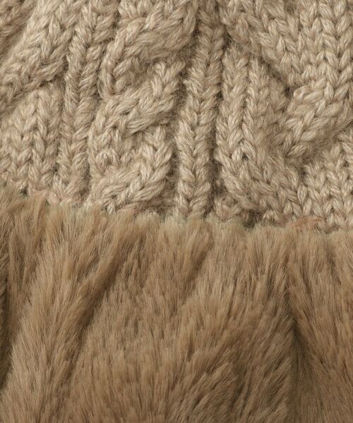 THE SHOP TK / ザ ショップ ティーケー ニットキャップ | フェイクファートーク風スフレワッチ | 詳細3