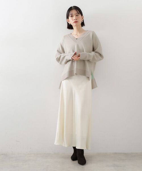 THE SHOP TK / ザ ショップ ティーケー ニット・セーター | 【体型カバー】ゆったり サイドスリットニット | 詳細11