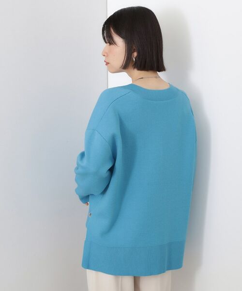 THE SHOP TK / ザ ショップ ティーケー ニット・セーター | 【体型カバー】ゆったり サイドスリットニット | 詳細14