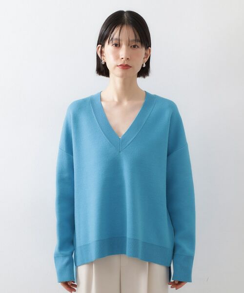 THE SHOP TK / ザ ショップ ティーケー ニット・セーター | 【体型カバー】ゆったり サイドスリットニット | 詳細17