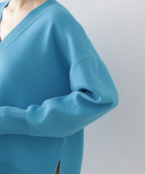 THE SHOP TK / ザ ショップ ティーケー ニット・セーター | 【体型カバー】ゆったり サイドスリットニット | 詳細21