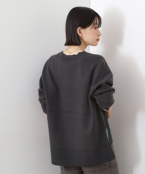 THE SHOP TK / ザ ショップ ティーケー ニット・セーター | 【体型カバー】ゆったり サイドスリットニット | 詳細6