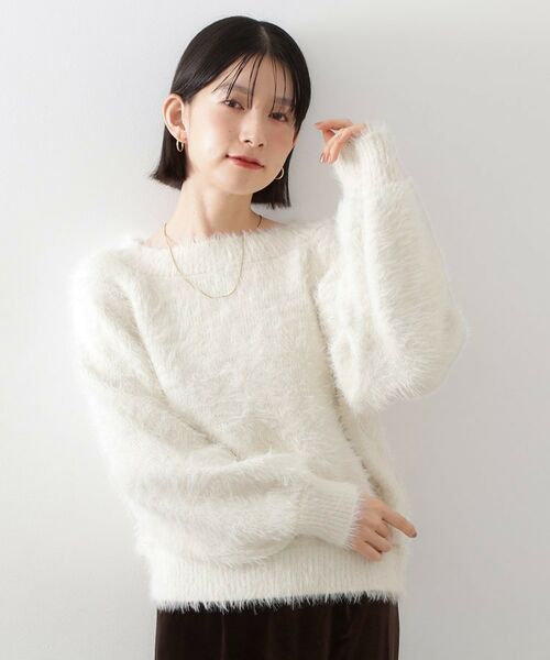 THE SHOP TK / ザ ショップ ティーケー ニット・セーター | 着るたびときめく ふんわりフェザーシャギーニット | 詳細1