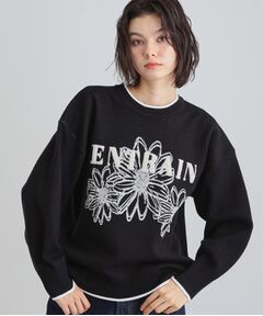 THE SHOP TK / ザ ショップ ティーケー ニット・セーター | 花柄ラメジャカードニット