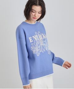 THE SHOP TK / ザ ショップ ティーケー ニット・セーター | 花柄ラメジャカードニット