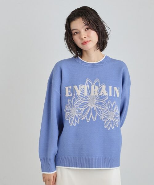 THE SHOP TK / ザ ショップ ティーケー ニット・セーター | 花柄ラメジャカードニット | 詳細10